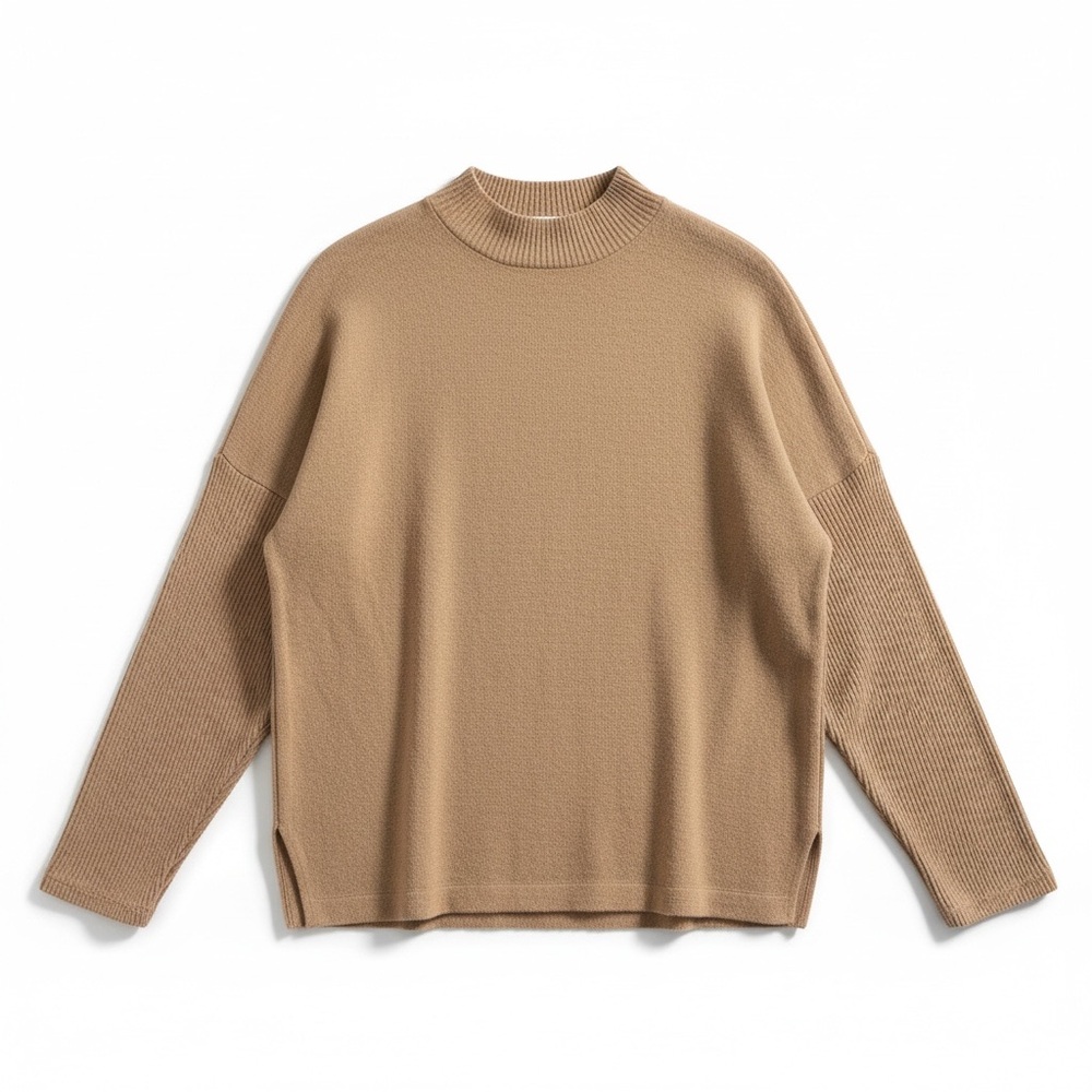 LOFT Tan Crew Neck Sweater